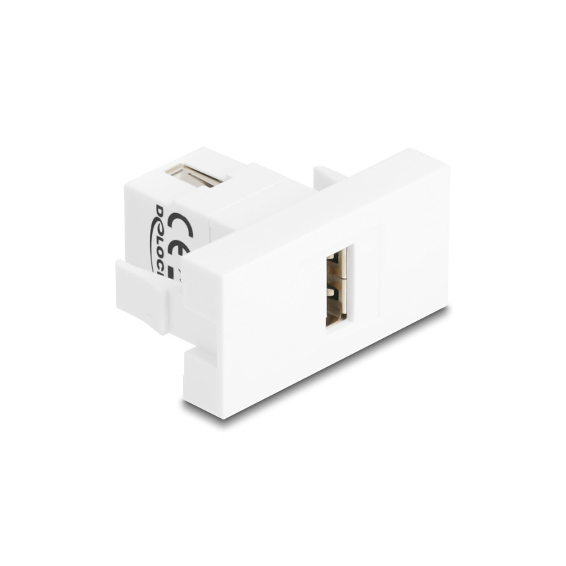 Delock Easy 45 Modul USB 2.0 Typ-A Buchse zu USB 2.0 Typ-A Buchse weiß