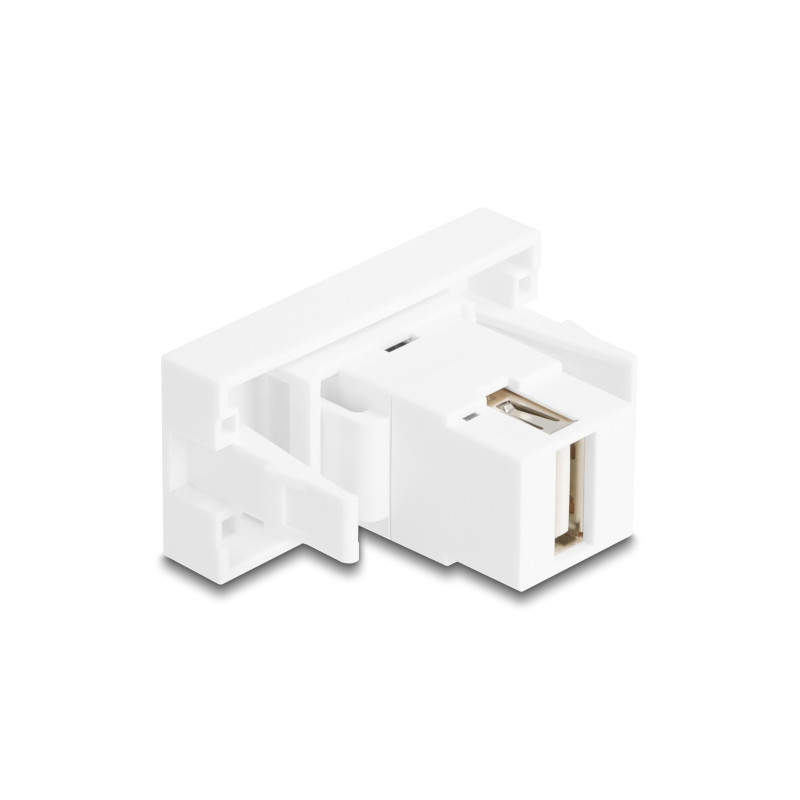 Delock Easy 45 Modul USB 2.0 Typ-A Buchse zu USB 2.0 Typ-A Buchse weiß
