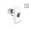 Delock Easy 45 Modul USB 5 Gbps Typ-A Buchse zu USB 5 Gbps Typ-B Buchse weiß