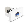 Delock Easy 45 Modul USB 5 Gbps Typ-A Buchse zu USB 5 Gbps Typ-B Buchse weiß