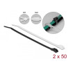 Delock Kabelbinder mit flachem Kopf L 280 x B 7,6 mm 100 Stück