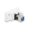 Delock Easy 45 Modul USB 5 Gbps Typ-A Buchse zu USB 5 Gbps Typ-B Buchse weiß