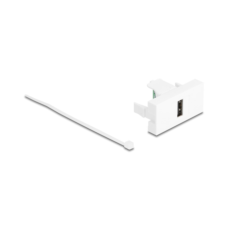 Delock Easy 45 Modul USB 2.0 Typ-A Buchse zu Terminalblock weiß