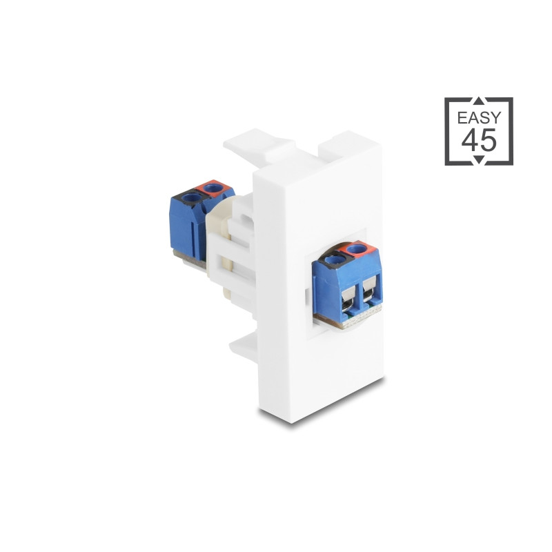 Delock Easy 45 Modul Terminalblock zu Terminalblock weiß