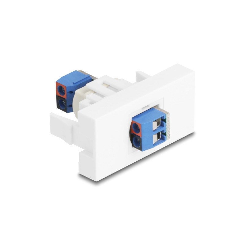 Delock Easy 45 Modul Terminalblock zu Terminalblock weiß