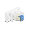 Delock Easy 45 Modul Terminalblock zu Terminalblock weiß