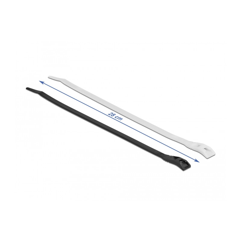 Delock Kabelbinder mit flachem Kopf L 280 x B 7,6 mm 100 Stück