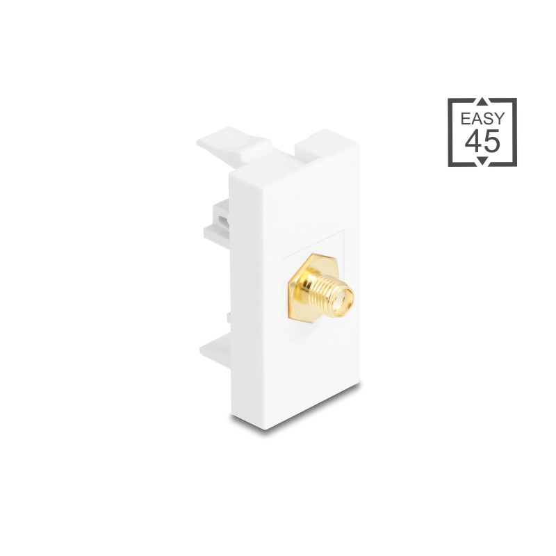 Delock Easy 45 Modul SMA Buchse zu SMA Buchse weiß