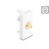 Delock Easy 45 Modul SMA Buchse zu SMA Buchse weiß