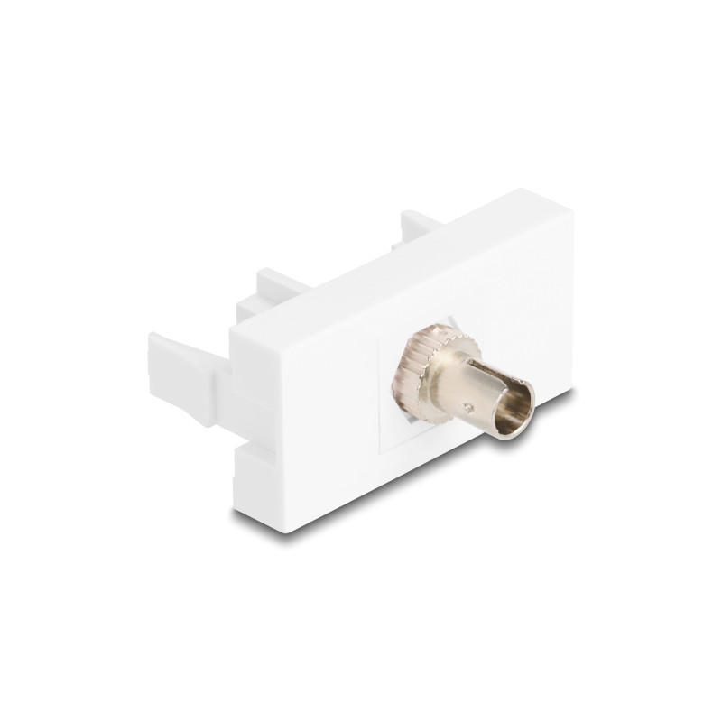 Delock Easy 45 Modul ST Simplex Buchse zu ST Simplex Buchse weiß