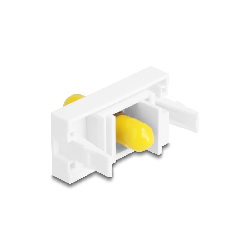 Delock Easy 45 Modul ST Simplex Buchse zu ST Simplex Buchse weiß