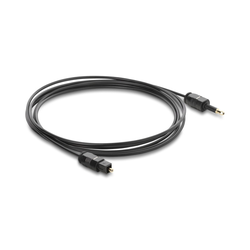 Delock TOSLINK Kabel mini TOSLINK 3,5 mm Stecker auf TOSLINK Stecker, Ø 2,2 mm, 2 m, schwarz