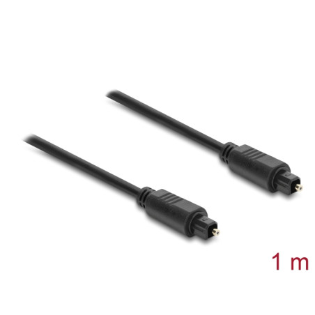 Delock TOSLINK Kabel Stecker auf Stecker, Ø 4 mm, 1 m, schwarz