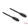 Delock TOSLINK Kabel Stecker auf Stecker, Ø 4 mm, 1 m, schwarz