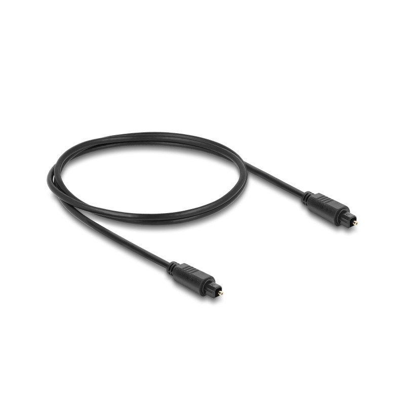 Delock TOSLINK Kabel Stecker auf Stecker, Ø 4 mm, 1 m, schwarz