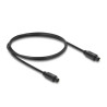 Delock TOSLINK Kabel Stecker auf Stecker, Ø 4 mm, 1 m, schwarz
