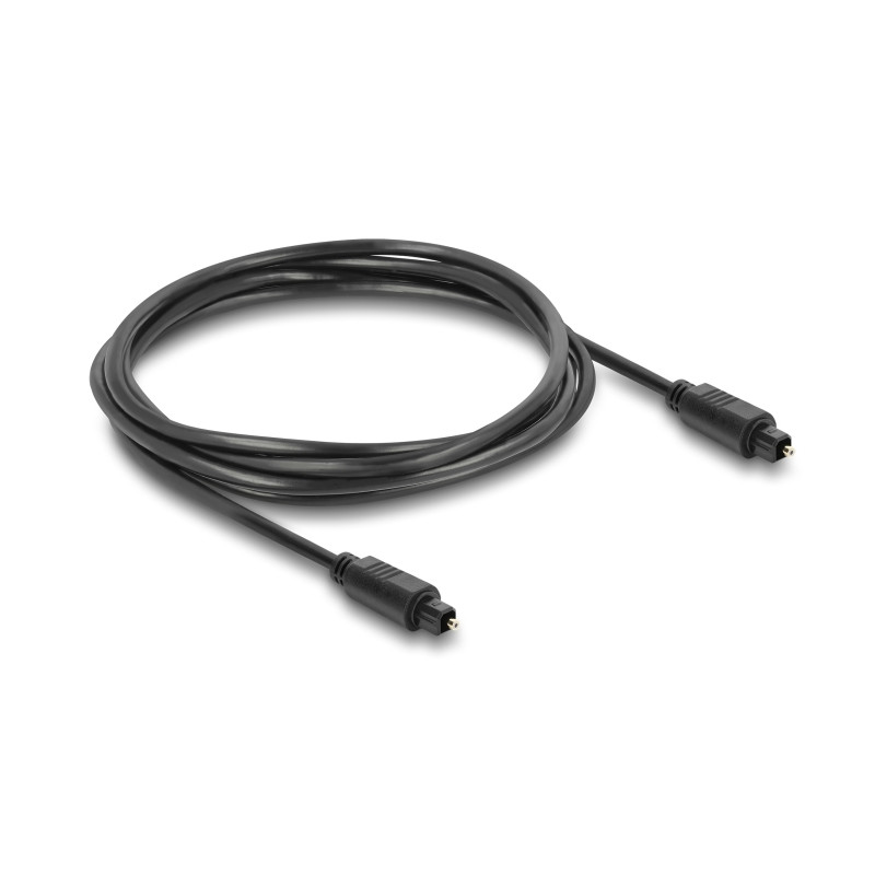 Delock TOSLINK Kabel Stecker auf Stecker, Ø 4 mm, 1,5 m, schwarz