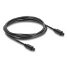 Delock TOSLINK Kabel Stecker auf Stecker, Ø 4 mm, 1,5 m, schwarz