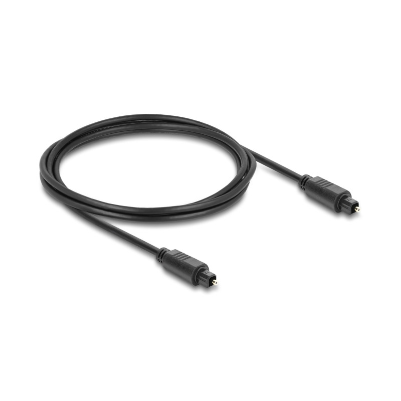 Delock TOSLINK Kabel Stecker auf Stecker, Ø 4 mm, 2 m, schwarz