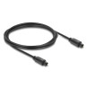 Delock TOSLINK Kabel Stecker auf Stecker, Ø 4 mm, 2 m, schwarz