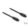 Delock TOSLINK Kabel Stecker auf Stecker, Ø 4 mm, 3 m, schwarz
