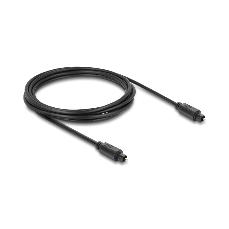 Delock TOSLINK Kabel Stecker auf Stecker, Ø 4 mm, 3 m, schwarz