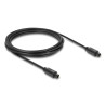 Delock TOSLINK Kabel Stecker auf Stecker, Ø 4 mm, 3 m, schwarz