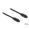 Delock TOSLINK Kabel Stecker auf Stecker, Ø 4 mm, 5 m, schwarz
