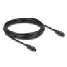 Delock TOSLINK Kabel Stecker auf Stecker, Ø 4 mm, 5 m, schwarz