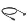 Delock TOSLINK Kabel Stecker 90° gewinkelt auf Stecker gerade, Ø 4 mm, 1 m, schwarz