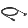 Delock TOSLINK Kabel Stecker 90° gewinkelt auf Stecker gerade, Ø 4 mm, 3 m, schwarz