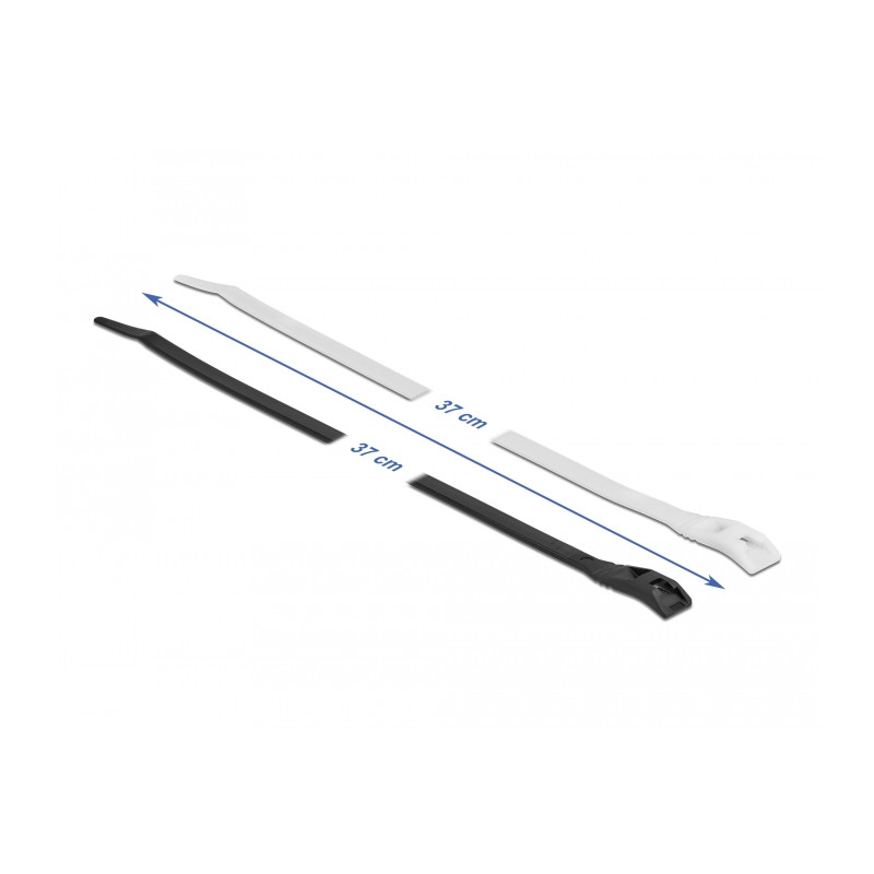 Delock Kabelbinder mit flachem Kopf L 370 x B 7,6 mm 100 Stück