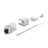 Delock Keystone Modul RJ45 Buchse zu LSA Cat.6A 45° gewinkelte Buchse geschirmt 90° Kabelführung werkzeugfrei Metall