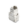 Delock Keystone Modul RJ45 Buchse zu LSA Cat.6A 45° gewinkelte Buchse geschirmt 180° Kabelführung werkzeugfrei Metall