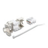 Delock Keystone Modul RJ45 Buchse zu LSA Cat.6A 45° gewinkelte Buchse geschirmt 180° Kabelführung werkzeugfrei Metall