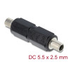 Delock Hohlstecker Adapter DC 5,5 x 2,5 mm Buchse auf Buchse mit Gewinde gerade