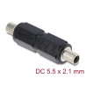 Delock Hohlstecker Adapter DC 5,5 x 2,1 mm Buchse auf Buchse mit Gewinde gerade