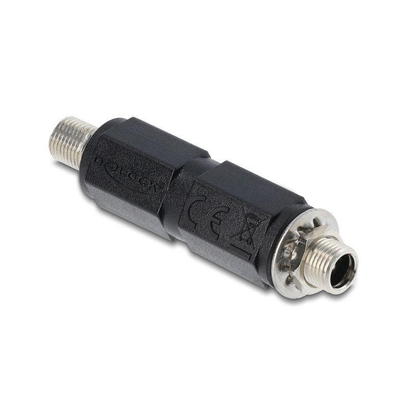 Delock Hohlstecker Adapter DC 5,5 x 2,1 mm Buchse auf Buchse mit Gewinde gerade