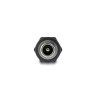 Delock Hohlstecker Adapter DC 5,5 x 2,1 mm Buchse auf Buchse mit Gewinde gewinkelt 90°