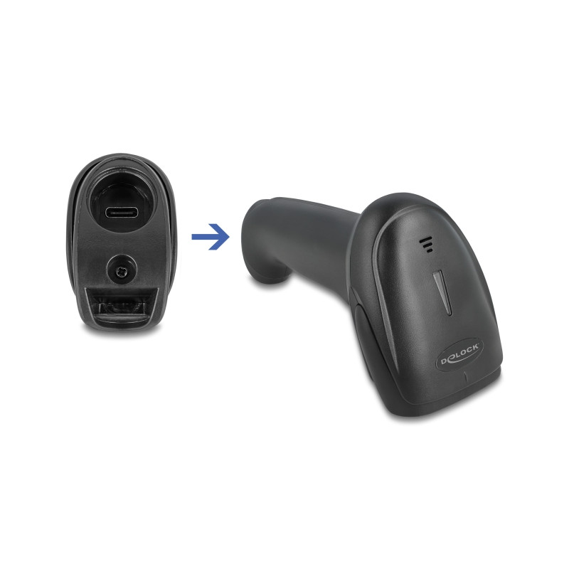 Delock Barcode Scanner 1D und 2D für 2,4 GHz, Bluetooth oder USB Type-C™