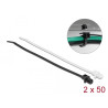 Delock Kabelbinder mit Lamellenfuß L 200 x B 4,8 mm 100 Stück