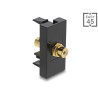 Delock Easy 45 Modul Cinch Buchse zu Cinch Buchse vergoldet weiß / schwarz