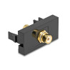 Delock Easy 45 Modul Cinch Buchse zu Cinch Buchse vergoldet weiß / schwarz