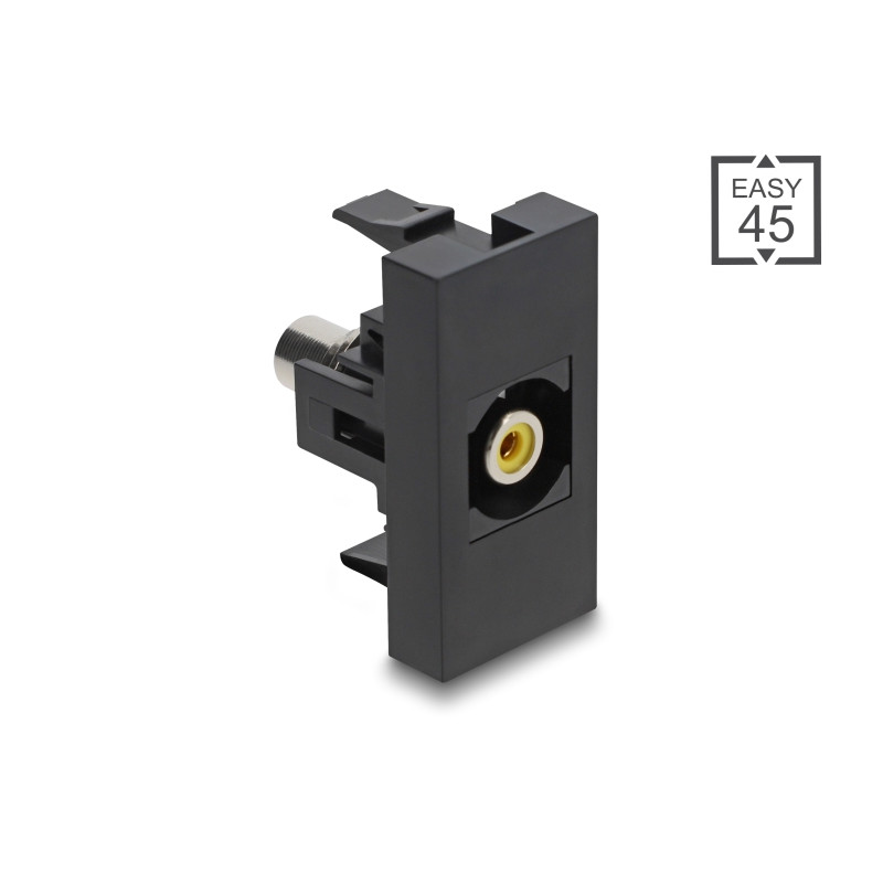Delock Easy 45 Modul Cinch Buchse zu Cinch Buchse gelb / schwarz