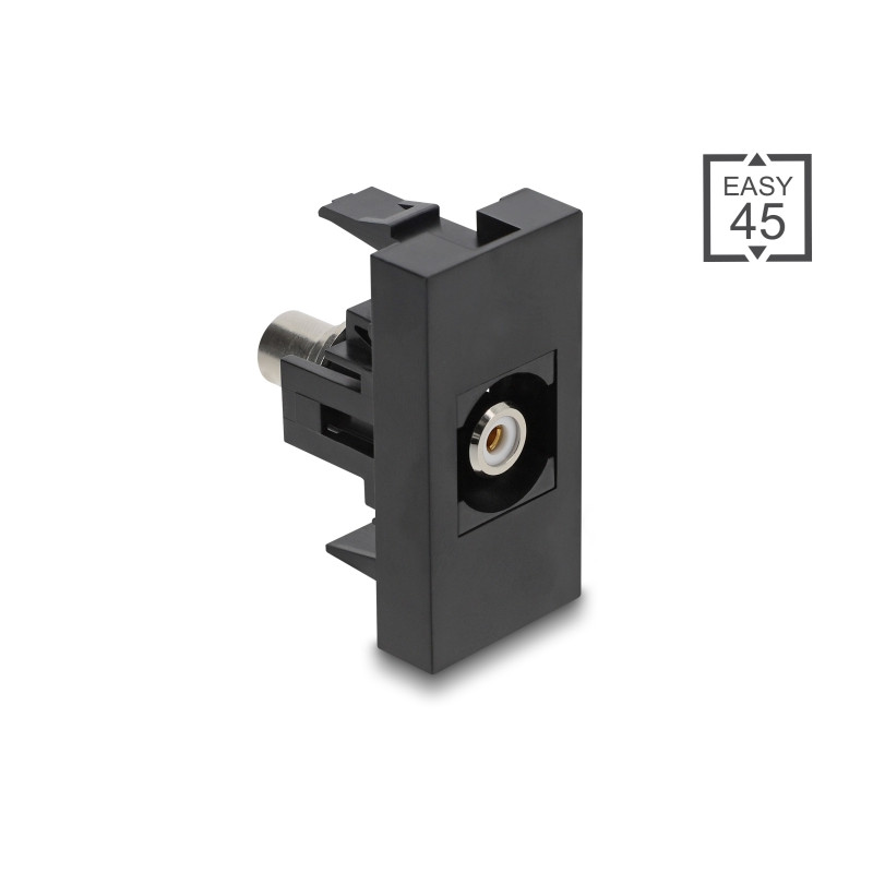 Delock Easy 45 Modul Cinch Buchse zu Cinch Buchse weiß / schwarz