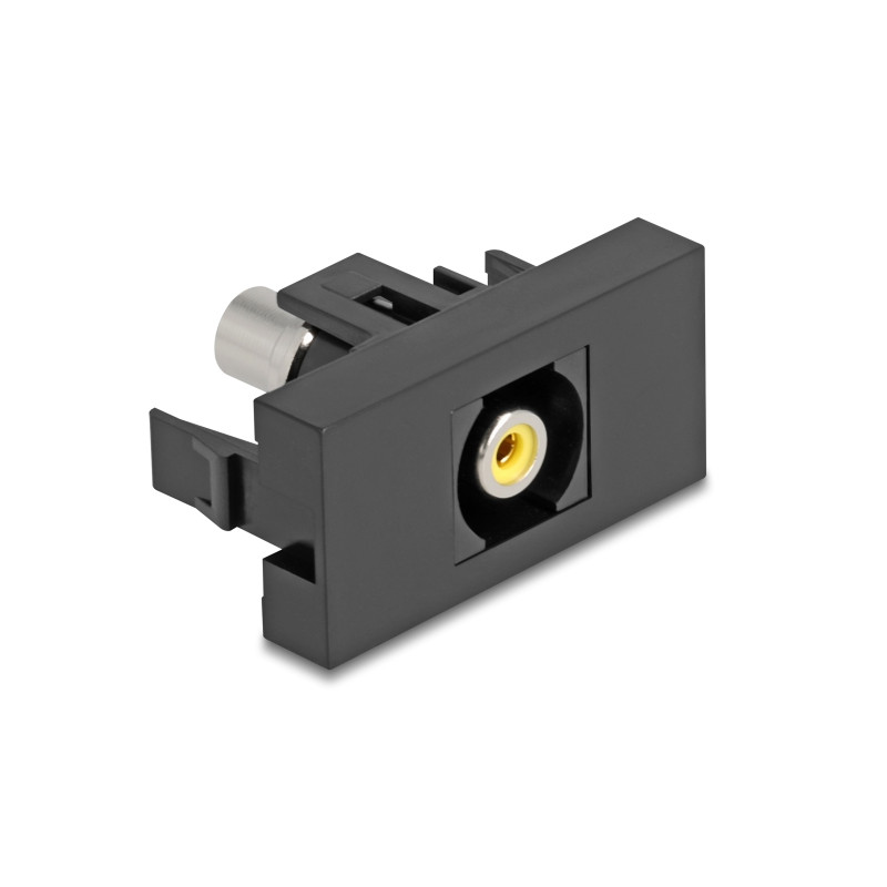 Delock Easy 45 Modul Cinch Buchse zu Cinch Buchse weiß / schwarz