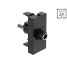 Delock Easy 45 Modul DC 5,5 x 2,1 mm Buchse zu DC 5,5 x 2,1 mm Stecker schwarz