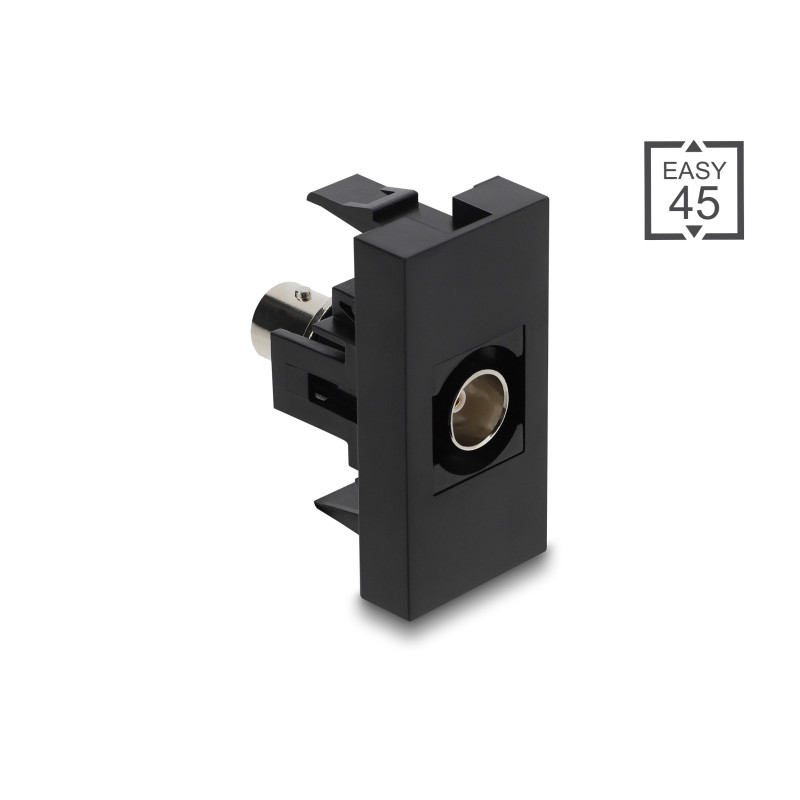 Delock Easy 45 Modul BNC Buchse zu BNC Buchse schwarz