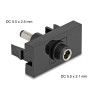 Delock Easy 45 Modul DC 5,5 x 2,1 mm Buchse zu DC 5,5 x 2,5 mm Stecker schwarz