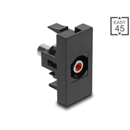 Delock Easy 45 Modul Cinch Buchse zu Cinch Buchse rot / schwarz